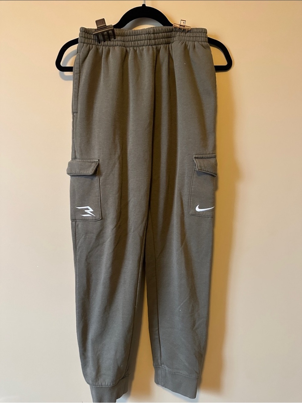 Nike Kids Olive Green Cargo Sweatpants Joggers